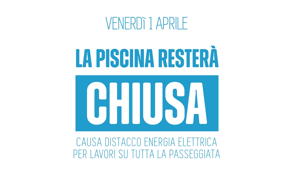 Chiusura venerdì 1° Aprile