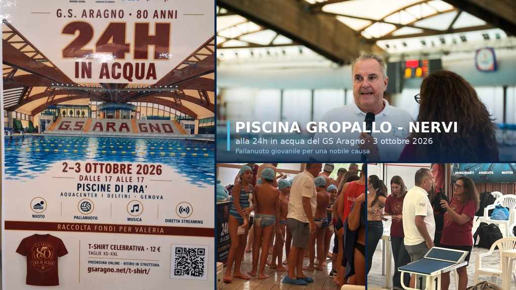 Nervi Pallanuoto alla Piscina Gropallo e 24h solidale GS Aragno